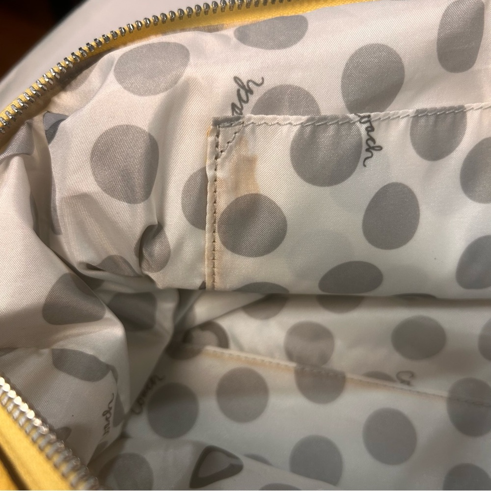 Coach Julia Satchel leather handbag purse sunflower yellow new w/ flaw vintage - Picture 12 of 17